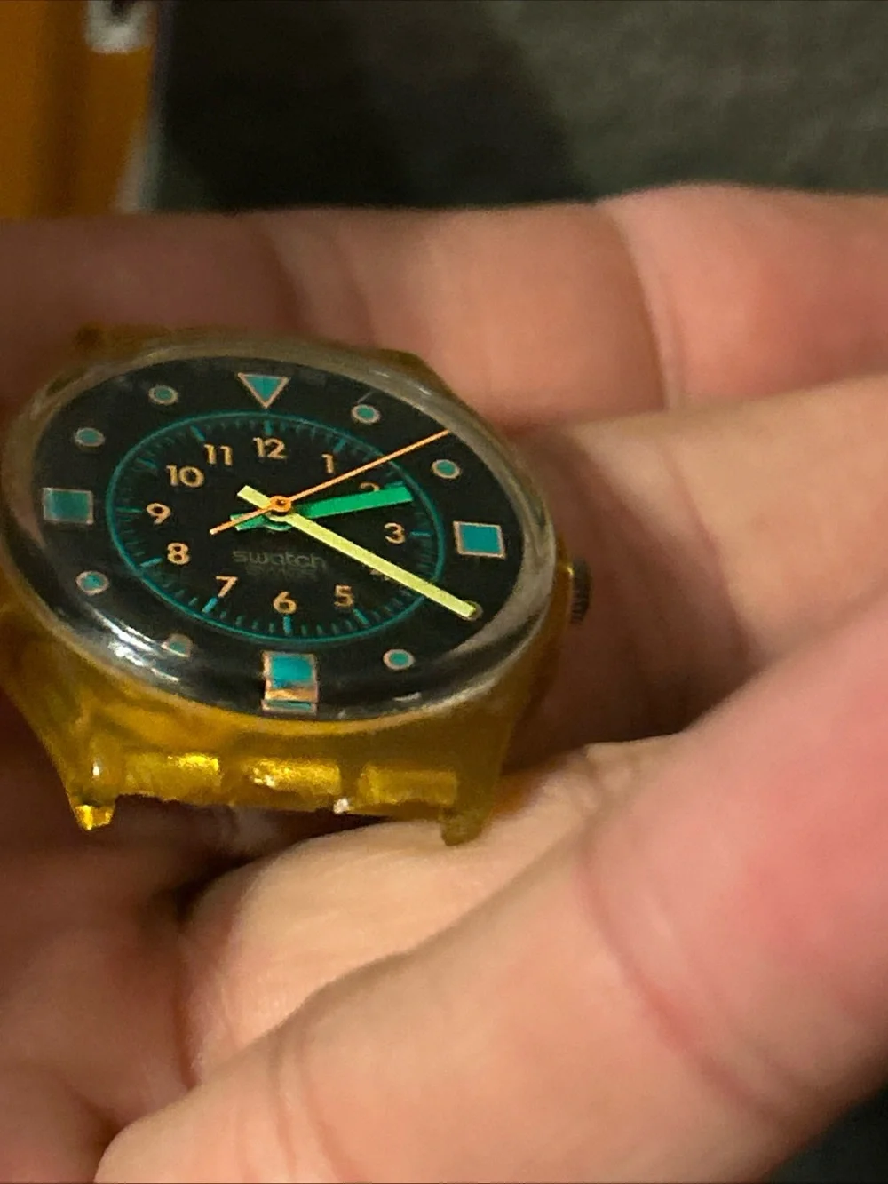 Vintage Swatch Watch Bondi diver GK115 80s Watch Display or parts not tested WOW
